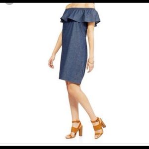 Denim off shoulder dress XL 16/18 summer dress